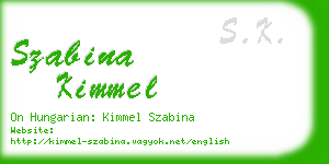 szabina kimmel business card